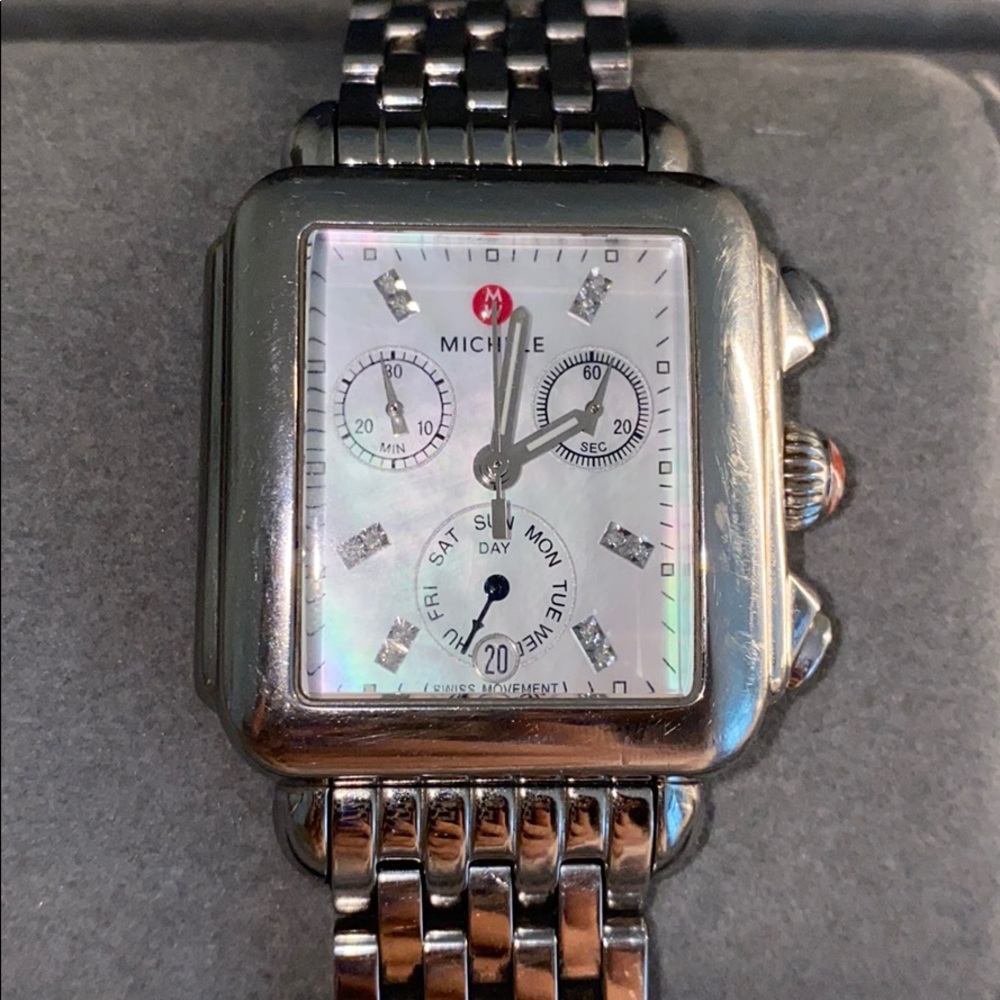 Michele Women’s Deco Diamond Dial Watch